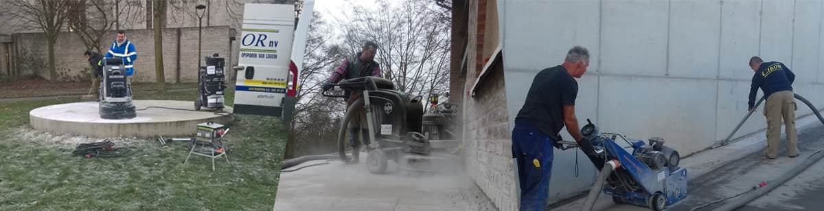 Beton schuren en frezen