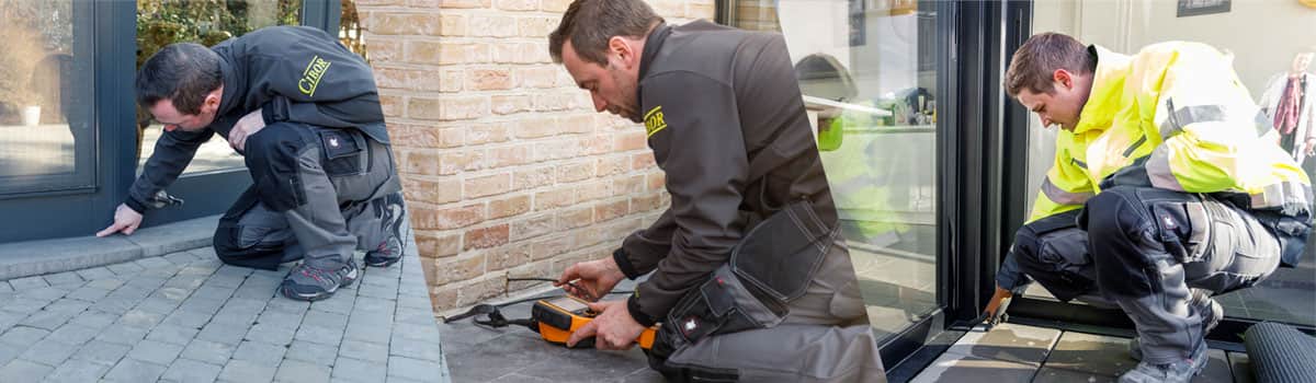 Fault detection in outside walls and terraces