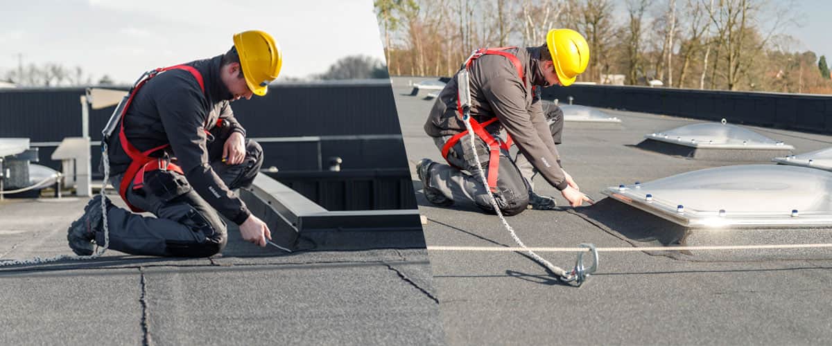 Preventive checks for water seals on flat roofs