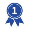 Icon with first prize ribbon